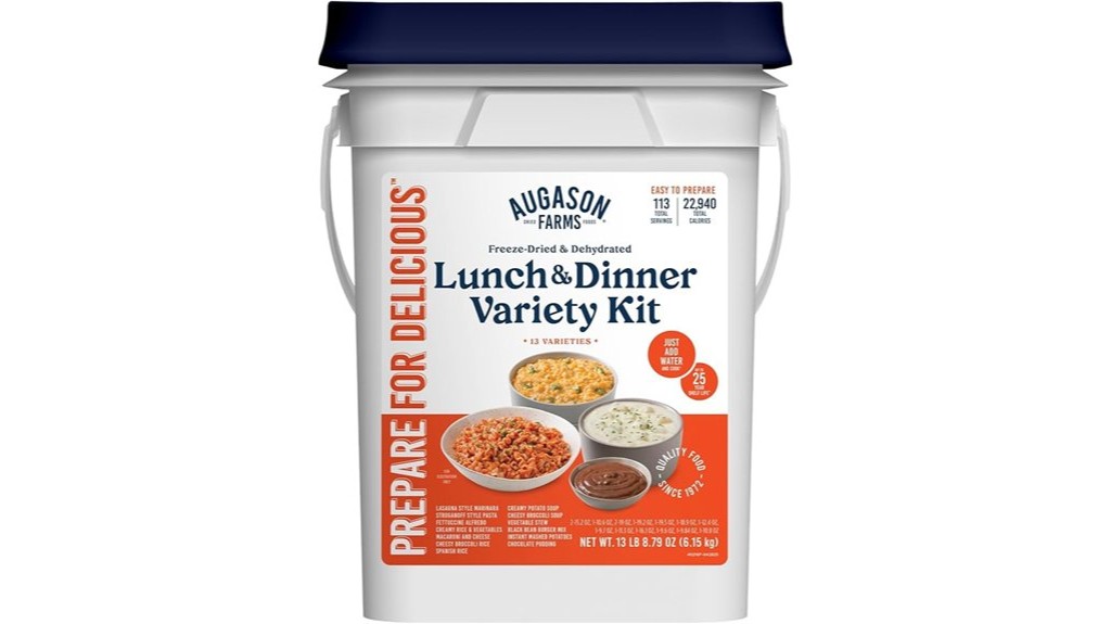 dehydrated survival food kit