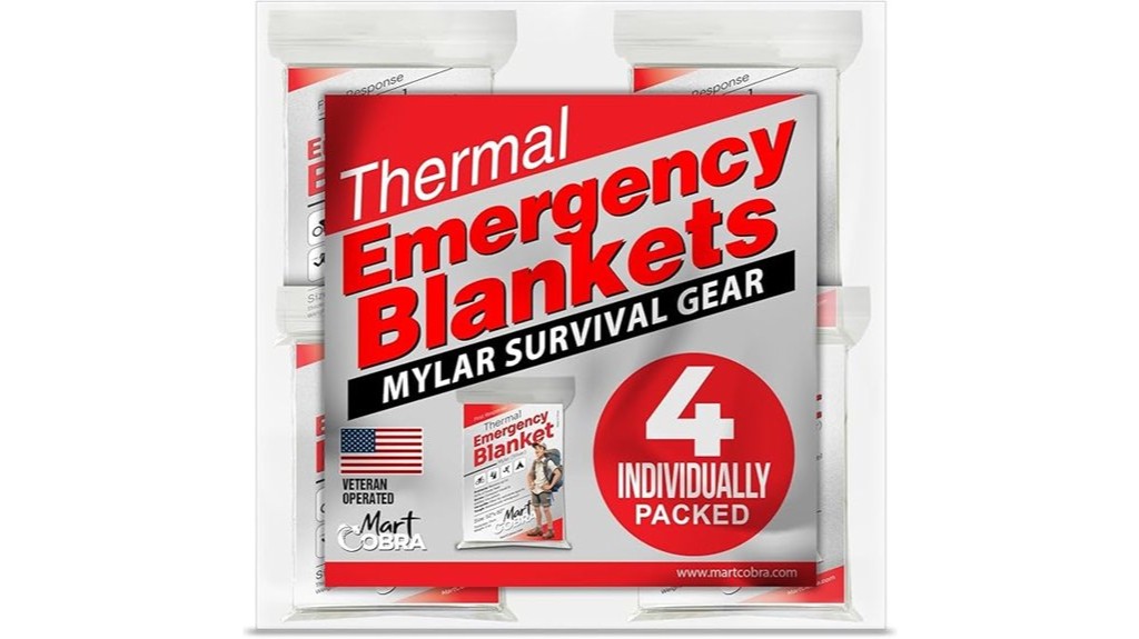 survival mylar blanket set